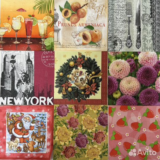 Салфетки бумажные для декупажа