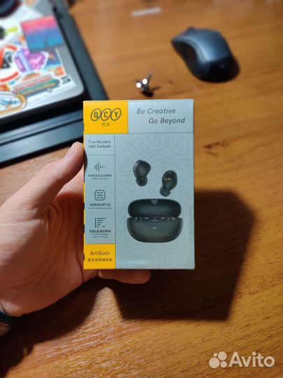 Беспроводные наушники. QCY arcbuds. Новые