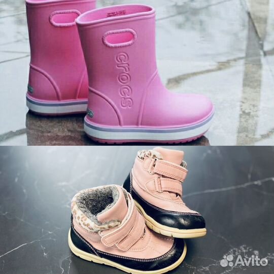 Сапоги crocs ботинки девочке. Размер 24 25