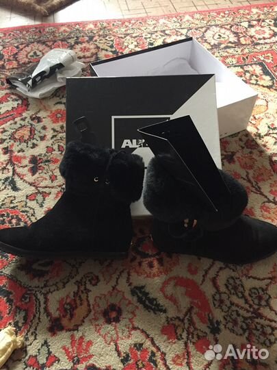 Замшевые зимние сапоги alba