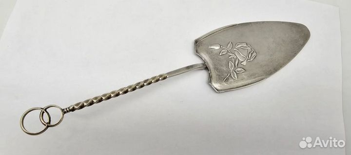 Серебряная лопатка для торта 916 проба СССР