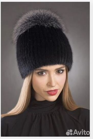 Шапка норка блэк DavidovFox