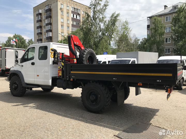 Бортовой грузовик ГАЗ Садко Next С42A43 с КМУ Инман, 2024