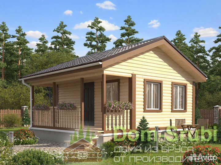 Чухлома. Хорошая надёжная Баня из бруса Б-35 (6х6)