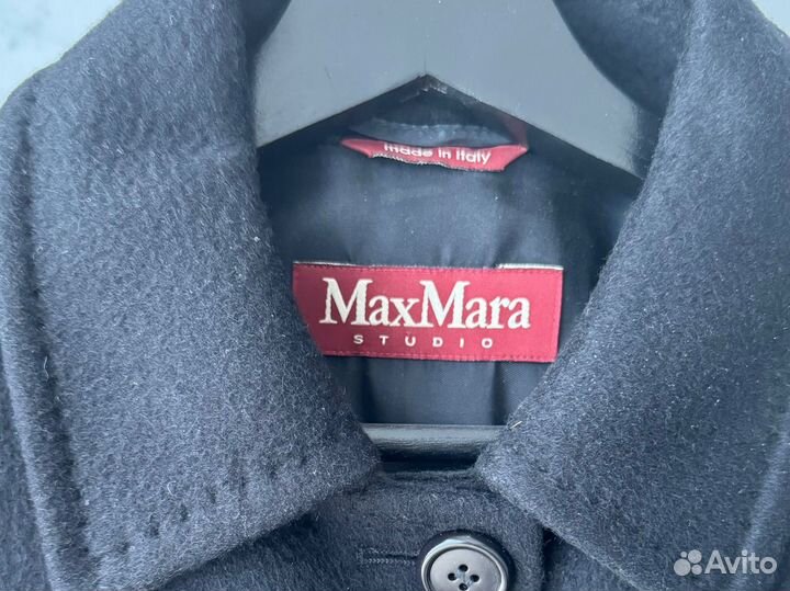 Пальто max mara черное кашемировое классическое