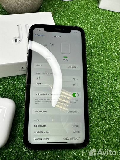 Airpods 2 (с гарантией, новые + чехол)