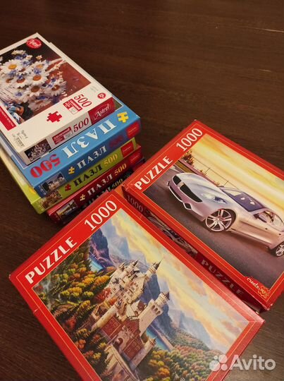 Пазлы на 500 и 1000 деталей