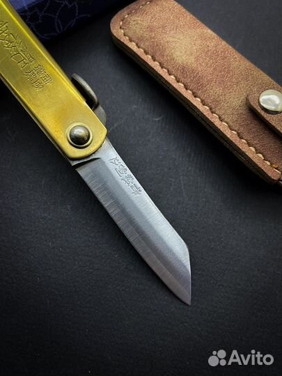 Higonokami Японский складной нож с чехлом (19-BR)