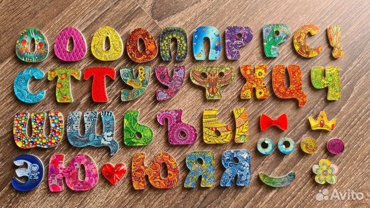 Счастливая азбука оргстекло, пазлы, магнит