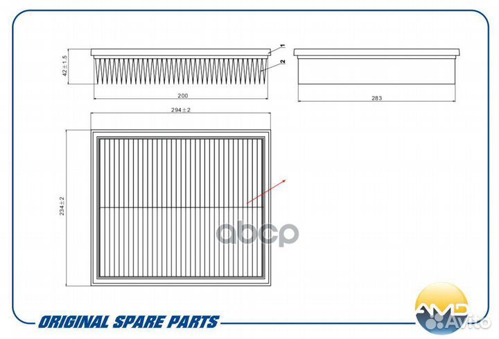 Amdfa753 AMD Фильтр воздушный AMD.FA753 AMD