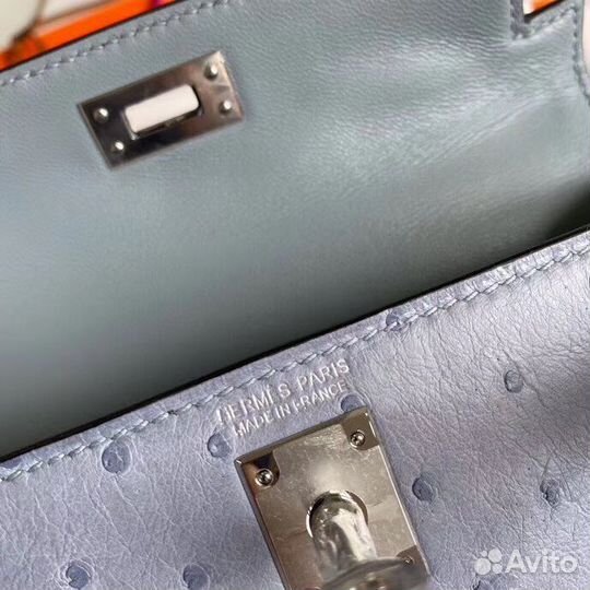 Сумка hermes kelly mini Agate Ostrich