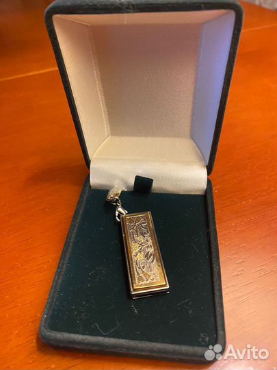 Флешка с золотым покрытием Златоуст в подарочной