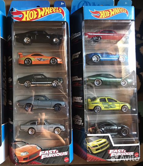 Два набора Hot Wheels Форсаж 5-pack