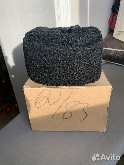 Шапка мужская каракулевая ушанка (сделано в СССР)