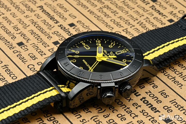 Часы Glycine Airman Worldtimer GMT Швейцария новые