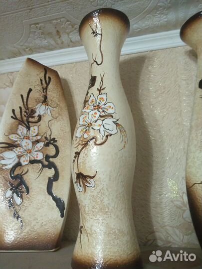 Три вазы интерьерные