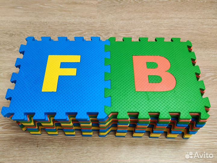 Мягкий пол развивающий с латиницей