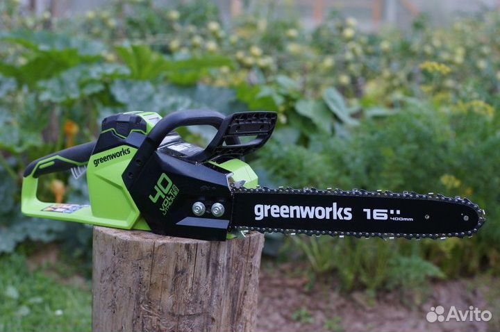 Цепная пила Greenworks с акб 2 и зу