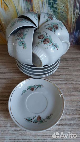 Чайный набор Кедровые шишки, 1971-1991 гг