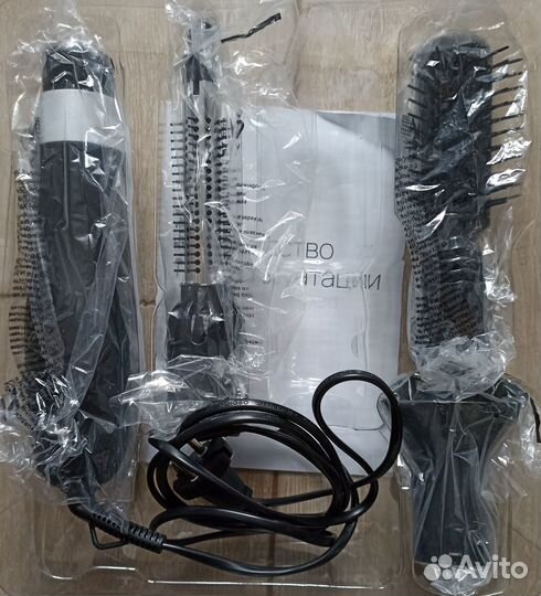 Новый фен-щетка dexp HB-802NR 3 насадки