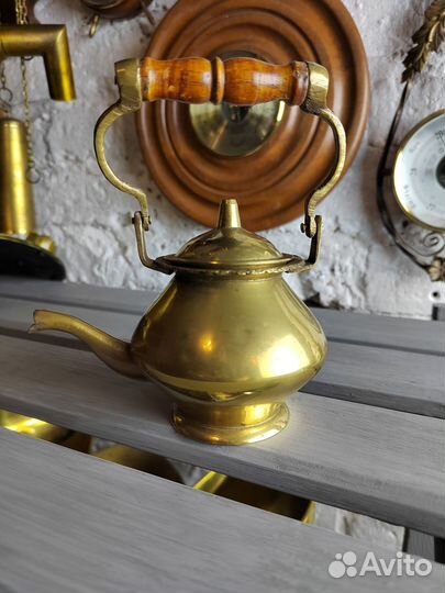 Винтажный Чайник Эгоист Латунь