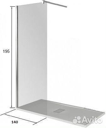 Душевая перегородка Good Door Walk in SP-140-C-CH 140х195