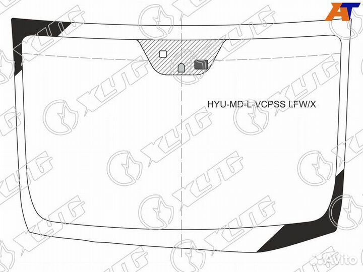 Лобовое стекло на Hyundai Elantra 10-16г