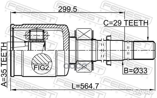 ШРУС 0211R52VQ35RH Febest