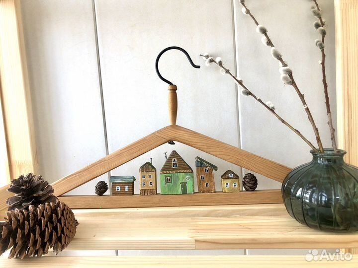 Вешалки с домиками, декор для дома ручной работы