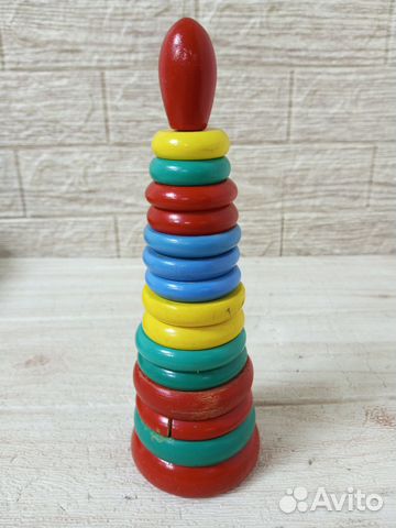 Пирамидка деревянная СССР 21 см