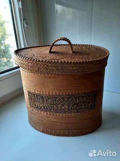 Туесок-хлебница из бересты