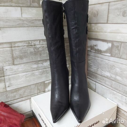 Сапоги женские демисезонные натуральная кожа р.38