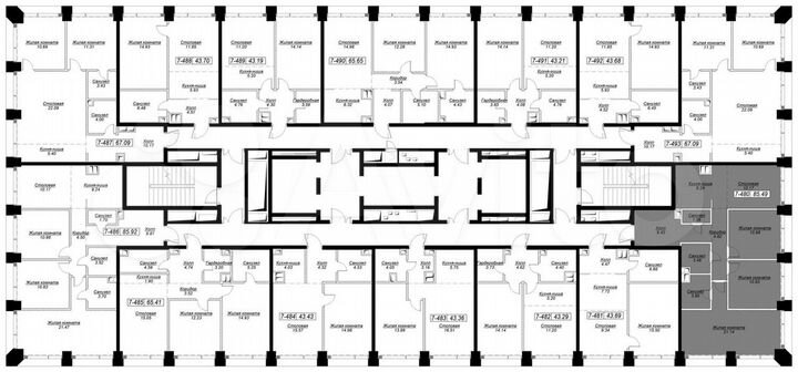 3-к. квартира, 85,5 м², 37/55 эт.