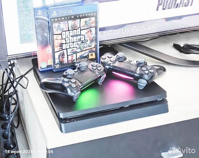 Ps4 slim 1tb + игры