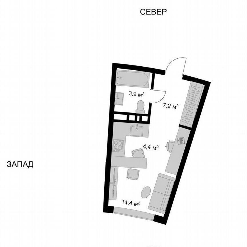 Квартира-студия, 29,9 м², 6/17 эт.