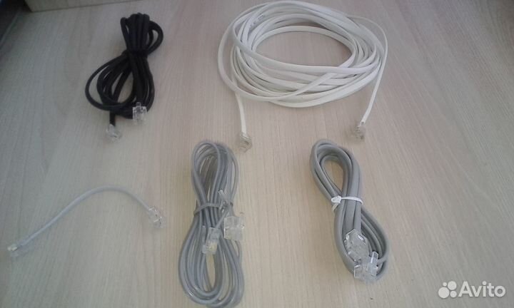 Кабель телефонный, сплитер, вилка