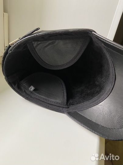 Кепка натуральная кожа и мех