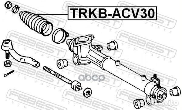 Пыльник рулевой рейки лев toyota camry (JPP