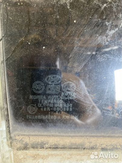 Стекло двери заднее правое Hyundai Sonata 5 (NF)