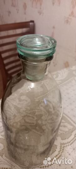 Бутылка с делениями, бутылка с притертой пробкой