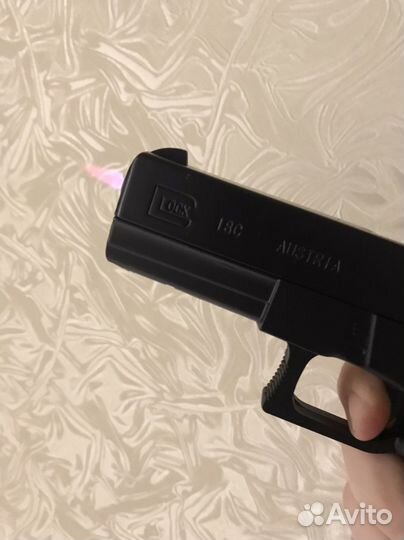 Зажигалка turbo в виде пистолета Glock 18