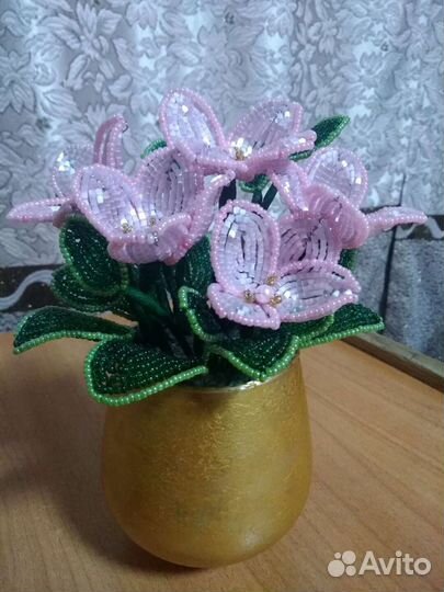 Букет из бисера, ручная работа, хорошая идея для п