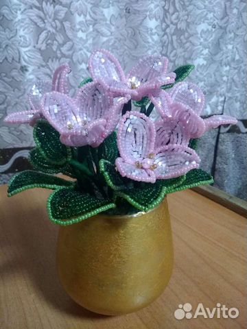 Букет из бисера, ручная работа, хорошая идея для п