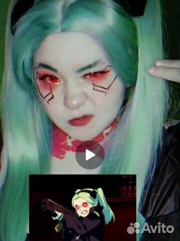 Косплей на Ребекку из аниме Киберпанк