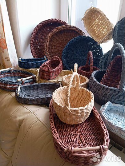 Корзины из бумажной лозы