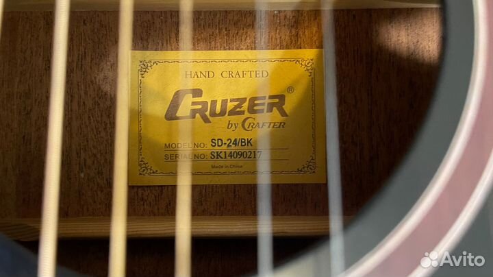 Акустическая гитара dreadnought cruzer SD-24/BK