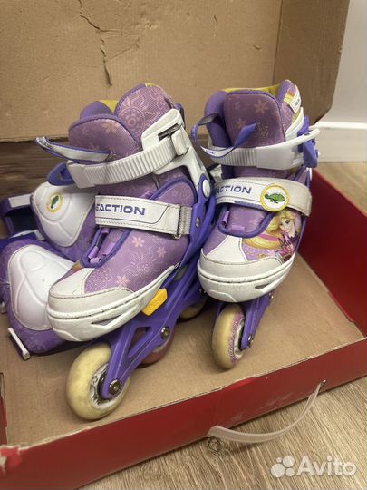 Коньки роликовые детские раздвижные 26-31