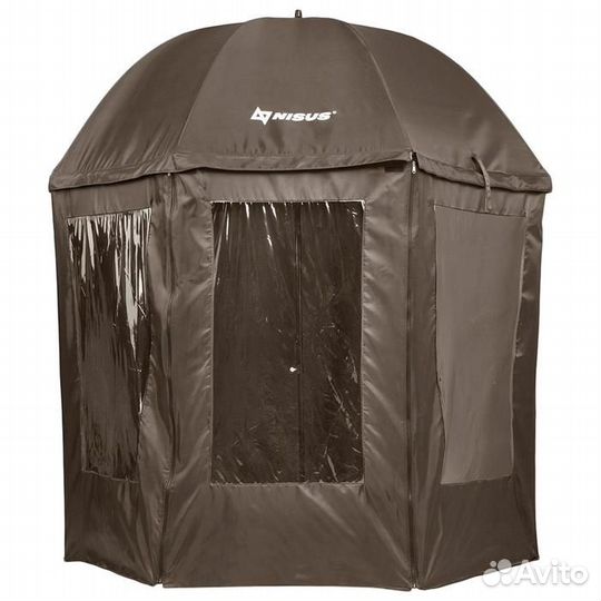 Зонт с тентом nisus, диаметр 2.4 м, прямой, закрыт