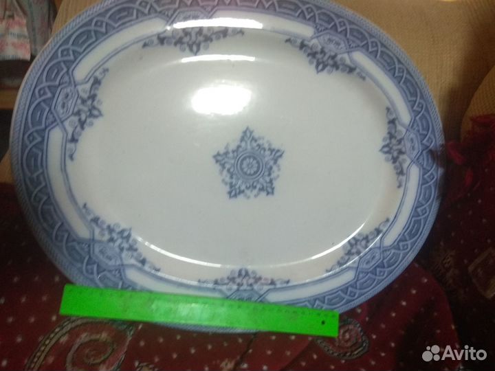Раритет.Англия Королевский фаянс,огромное блюдо19в