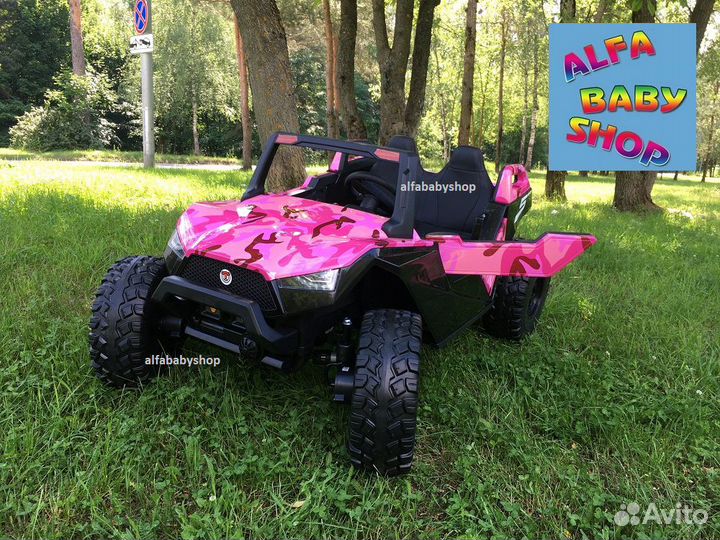 Электромобиль четырехместный багги до 100кг 24V